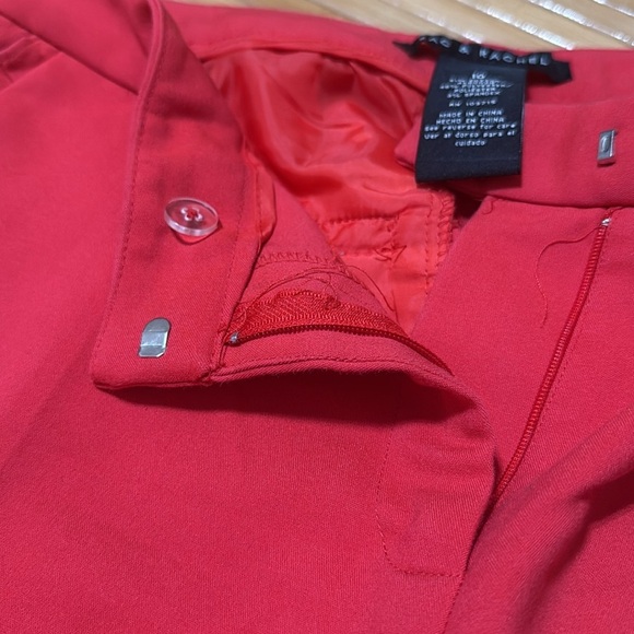 Zac & Rachel Red High Waist Shorts - Picture 5 of 5